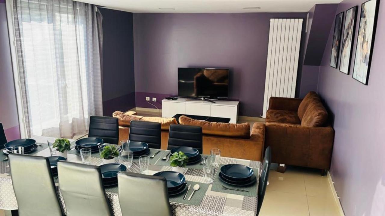 100M2 2 Chambres 8 Personnes - Grand Parking Et Terrasse Privee - Proche Cdg-Parc Expositions-Paris-Asterix-Disney 빌팽트 외부 사진