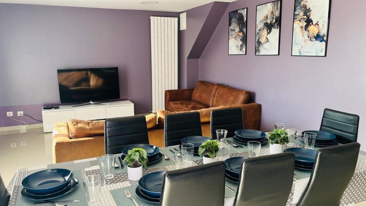 100M2 2 Chambres 8 Personnes - Grand Parking Et Terrasse Privee - Proche Cdg-Parc Expositions-Paris-Asterix-Disney 빌팽트 외부 사진